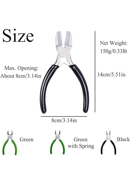 Siyah Düz Çene Pense, Ördek Gagası Düz Burun Pense, Takı Yapımı Için 5.5 Inç Hassas Pense Boncuk Tel Bükme Dıy Zanaat fiyatları