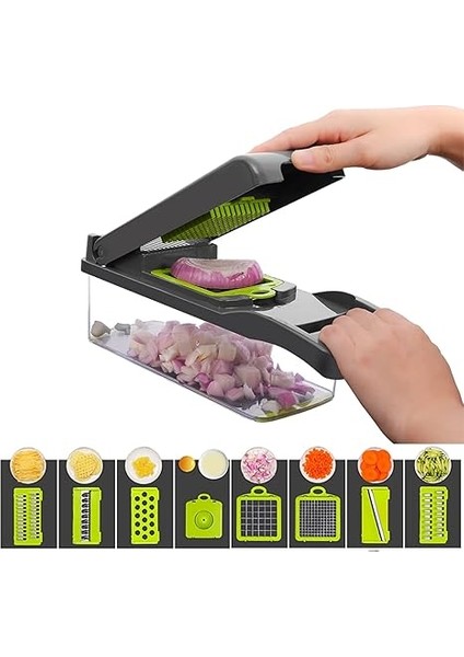 Sebze Kesici Meyve Dilimleme Çok Fonksiyonlu Patates Soyucu Havuç Rende Sarımsak Kırıcı Mutfak Akuarları indirimleri