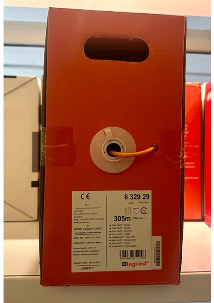 632929 Cat6 U/utp Lszh H.f. 23AWG 305 M. Turuncu