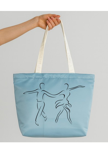 Ritmo Dansçı Baskılı Mat Saten Çanta