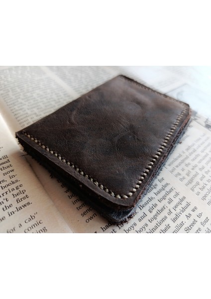 Hakiki Deri Üst Kalite Tamamen El Emeği Minimalist Cüzdan 15.5X10.5 cm MD12 fiyatları