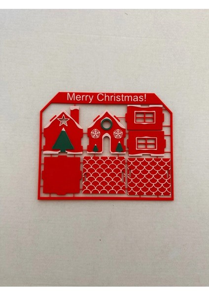 Yılbaşı Kendin Yap Hediye Kartı Mini Ev Modeli