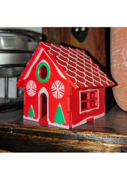 Yılbaşı Kendin Yap Hediye Kartı Mini Ev Modeli modelleri
