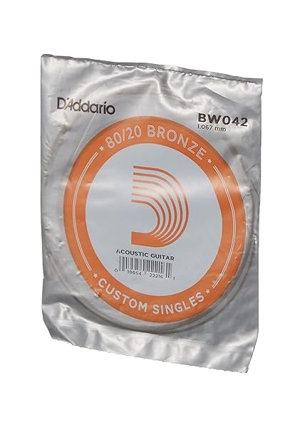 BW042 Akustik Tek Tel, 80/20 Bronze Wound, 042, (La) Pak modelleri