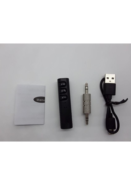 Bluetooth Araç Kiti Hands Free Müzik Alıcısı Ses Adaptörü Aux Siyah fiyatları