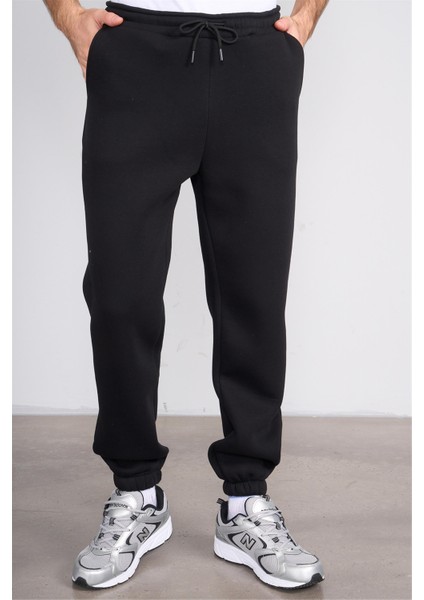 873 Erkek 3 Iplik Regular Eşofman Alt Siyah modelleri