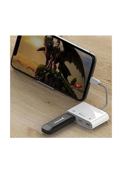 iPhone 11 12 13 14 Uyumlu Lightning Uyumlu Type-C USB ve Lightning Çıkış Alabileceğiniz Adaptör USB ve USB C Aksesuarlar ile Hızlı Bağlayın ZR578 fırsatları