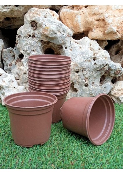 Vakum Saksı 15 Adet 12X9 cm 0,70 Lt Plastik Saksı Ucuz Saksı Fide Üretim Saksısı Fide Saksısı