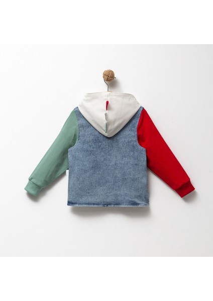 BeU Kids OV-7227 Erkek Çocuk %98 Pamuklu Rainbow Denim Hoodie Ceket fiyatları