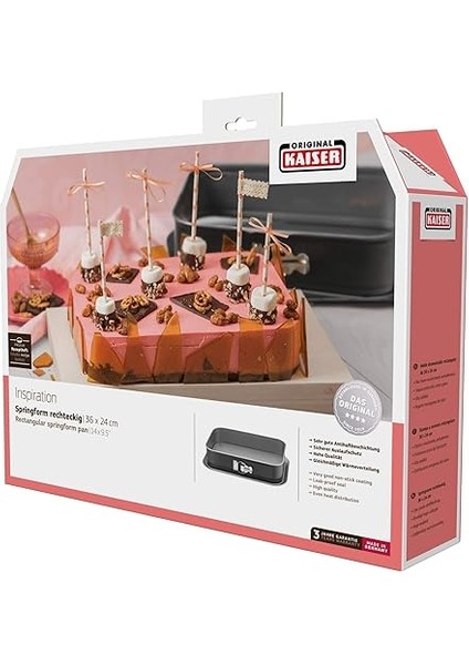 Inspiration Kelepçeli Dikdörtgen Kek Kalıbı 35X24 cm indirimleri