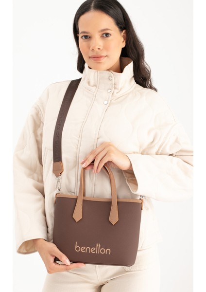 Benetton Kadın Kol Çantası Kahve-Camel BNT1654