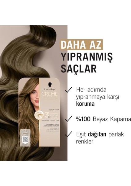 Schwarzkopf Creme Supreme Saç Boyası 7-0 Kumral