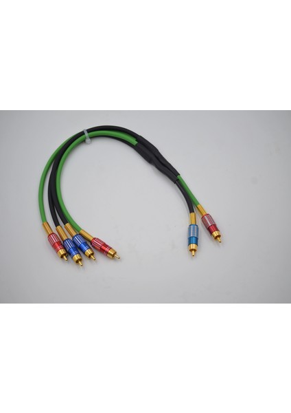 Bakır Amfi Rca Kablosu 50CM - 2 Giriş 4 Çıkış Anfi Rca Kablosu - 50CM - El Yapımı Tam Bakır - 50 cm modelleri