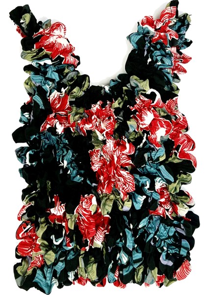 Genişleyen Tropikal Desenli Alışveriş Çantası