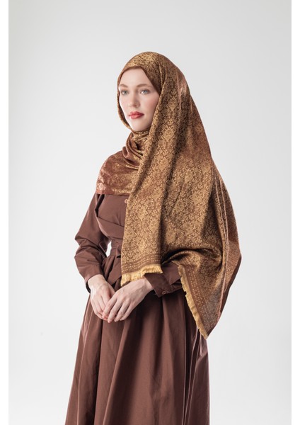 Sand Veil Desenli Dokuma Pamuk Şal