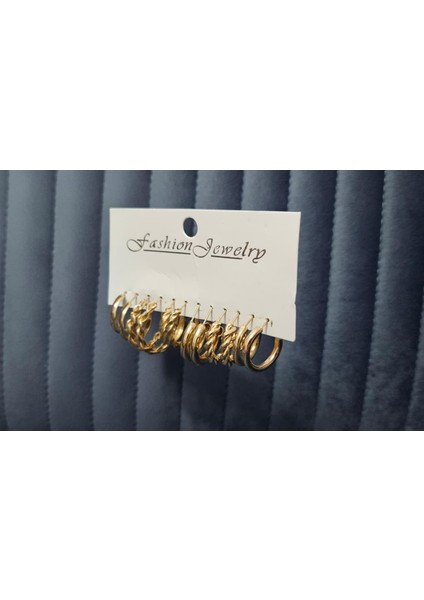 “altın Harmoni” 12’li (6 Çift) Halka Küpe Koleksiyonu – Tek Kutuda Sonsuz Kombin fiyatları