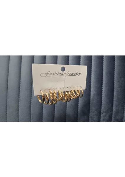 “altın Harmoni” 12’li (6 Çift) Halka Küpe Koleksiyonu – Tek Kutuda Sonsuz Kombin modelleri