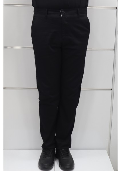 Fistan Store Erkek Düz Yüksek Bel Rahat Kalıp Boru Paça Keten Pantolon