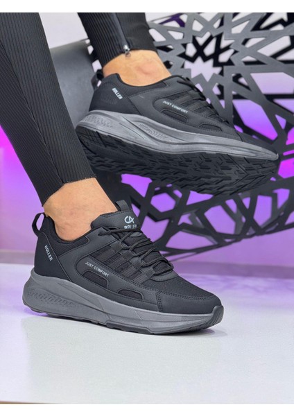 Unisex Fuspetli Su Geçirmez Spor Ayakkabı - Siyah Füme