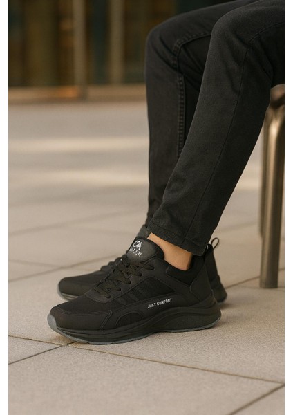 Unisex Fuspetli Su Geçirmez Spor Ayakkabı - Siyah Füme