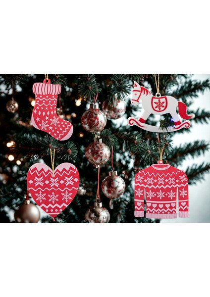 Ikizler 4'lü Set Yılbaşı Çam Ağacı Süsleri