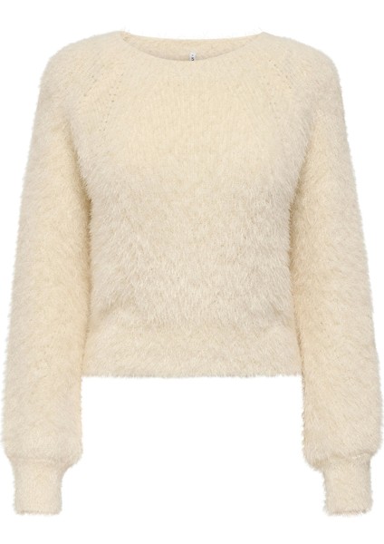 Onllulu Regular Fit Bisiklet Yaka Örme Kazak Bayan Kazak 15350650