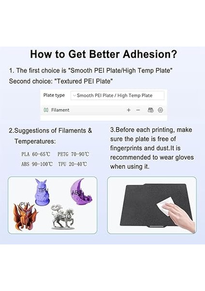 Bambu-Lab A1/X1C/X1/X1E/P1P/P1S, Pürüzsüz Peı ve Dokulu Peı Plakası Için 257X257MM Siyah Peı Çift Taraflı Yapı Plakası fırsatları