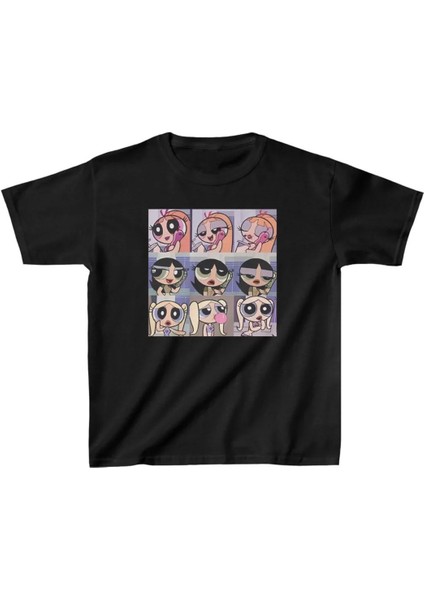 Çocuk Unisex Baskılı T-Shirt - Siyah