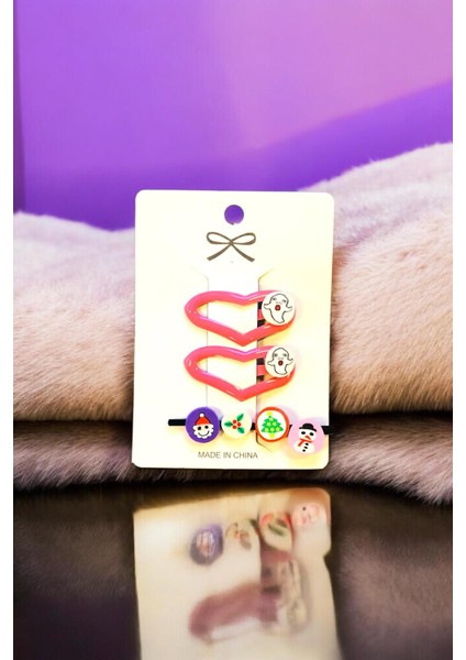 Çocuk Figürlü 4 cm 2 Çıtçıt 1 Adet Tel Toka Seti