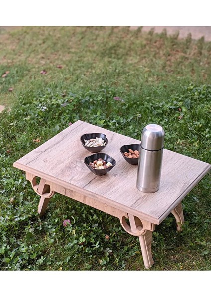 Çok Amaçlı Katlanabilir Ahşap Mini Masa | 48 cm x 48 cm