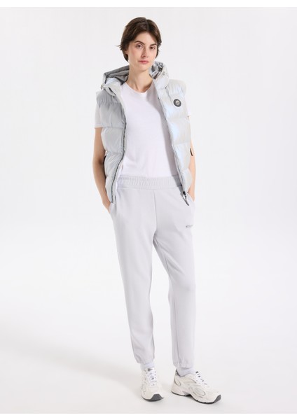 D3WL-EA3 Gri Regular Fit Düz Kadın Eşofman Altı