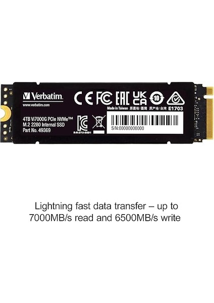 VI7000G Nvme M.2 Dahili Ssd, Dahili SSD Sürücü, 4 Tb Veri Belleği ve Pcıe Gen 4 Arayüzü, Oyun Bilgisayarı ve Playstation 5 Için Solid State Sürücü, Siyah fiyatları