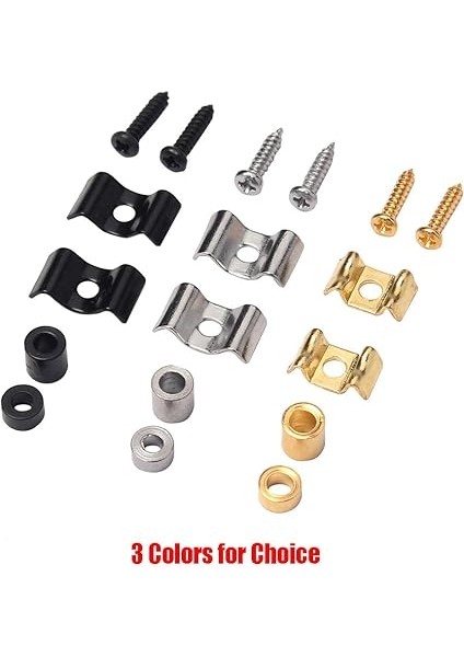 Elektro Gitar Tel Tutucu 1 Çift Metal Kordon Ağaç Kılavuzu Tutucu St & Sq Için Elektro Gitar Bas Yedek Parçaları Siyah fiyatları