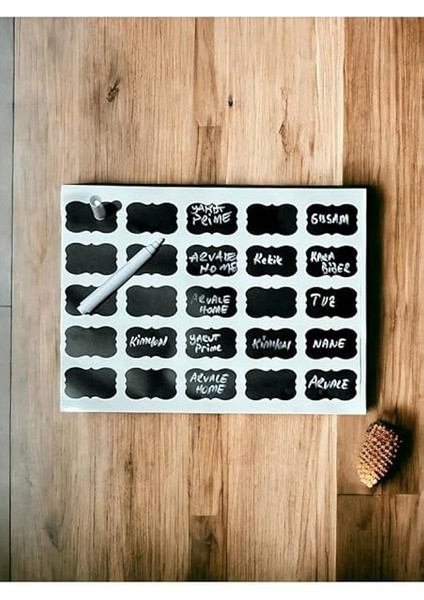 Life 25 Adet Kavanoz Baharat Kalemli Sticker Etiketi MIT1102 fırsatları