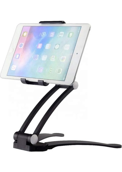 Çok Fonkisyonlutablet-Telefon Tutacağı Mutfak Masaüstü Dolap Duvar Montaj Tutucu Standı Beyaz