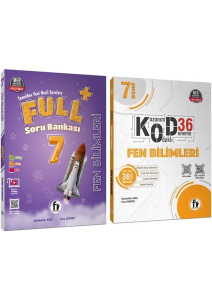 7.sınıf Fen Bilimleri Full Soru Bankası ve Kod 36 Deneme Seti 2 Kitap