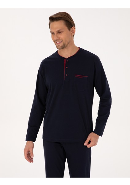 Erkek Lacivert Pijama Takımı & Iç Çamaşır Seti 50322570-200 fırsatları