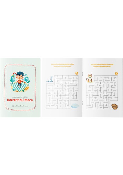 Çocuklar Için Eğitici Labirent Bulmaca Kitabı