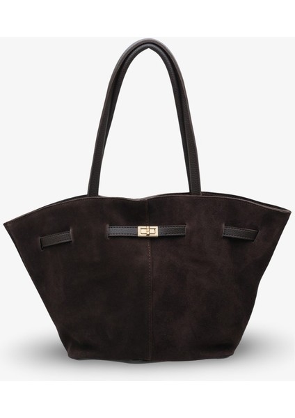 Mira Kadın Günlük Çanta - Kahve Süet