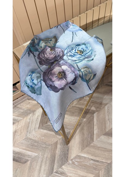 2025 Desenli Saf Ipek Twill Eşarp 9419-07 fiyatları