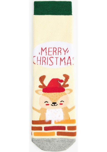 Yılbaşı Temalı Havlu Soket Çorap