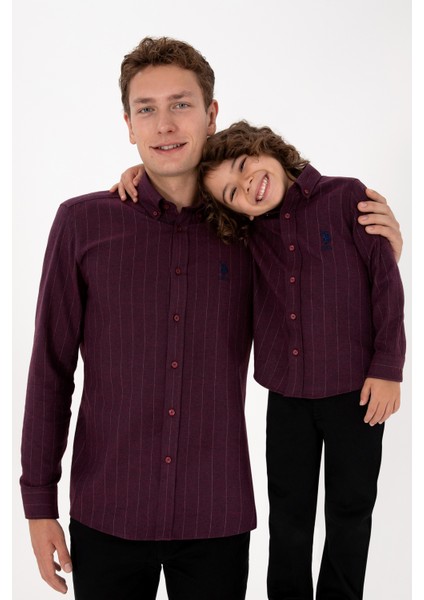 Erkek Çocuk Bordo Gömlek Desenli 50316670-VR014 fiyatları