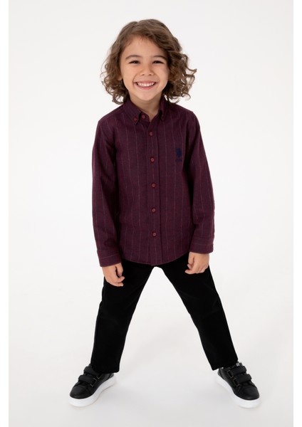 Erkek Çocuk Bordo Gömlek Desenli 50316670-VR014 modelleri