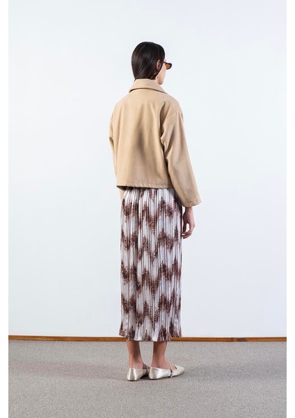 Prosperino Dik Yaka Önden Fermuarlı Mont Camel fırsatları