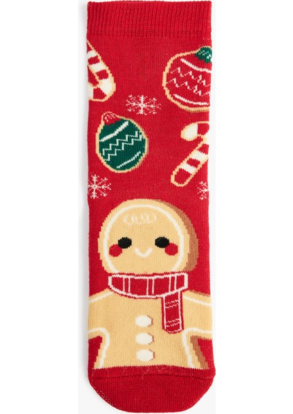 Kurabiye Adam Detaylı Pamuklu Çorap