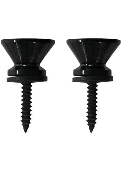 Pm1-2x Black Metal Kaliteli Gitar Askı Pimi Omuz Askısı Takmak Için Vida Pim (2 Adet)