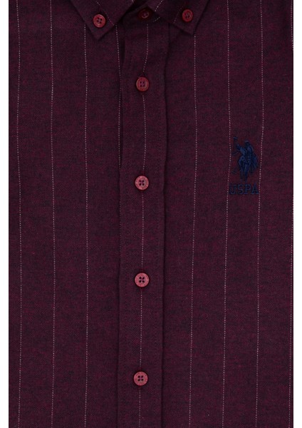 Erkek Çocuk Bordo Gömlek Desenli 50316670-VR014