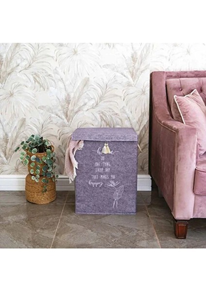 Keçe Kapaklı Mega Kutu Organizer -Çamaşır Sepeti-Çok Amaçlı Kullanım Kompakt Tasarım 41X30X55 cm fırsatları