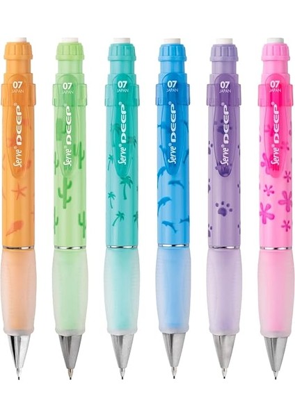 Deep Mekanik Kurşun Kalem Pastel Doğa Serisi 0.7 mm 6'lı Set fiyatları