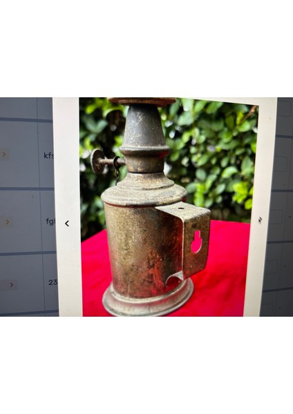 Fransız Pirinç Antika Gaz Lambası 26 cm Boyunda fiyatları